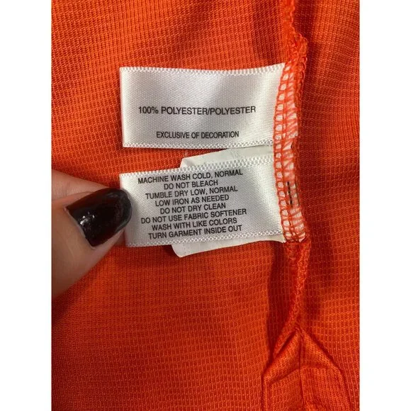 CUTTER & BUCK Prospect Texture Stretch Polo SZ XXL Orange CB DryTec 50 UPF+ Golf - Picture 4 of 6